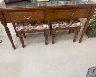 . . . wonderful sofa or wall table with two bench seats