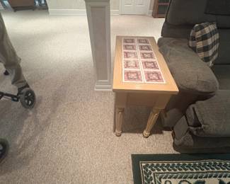 . . . tile-topped side table