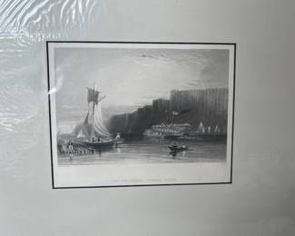 One of several antique prints/etchings