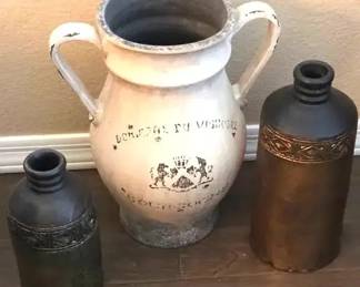 3 Rustic Vases