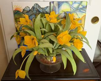 Yellow Artwork  Flowers