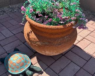 Painted Turtle, Garden Pot