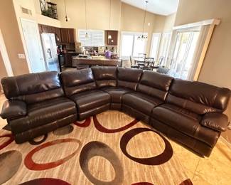 Large Faux Leather Couch