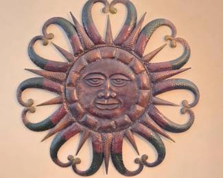 arge Metal Sun Wall Art