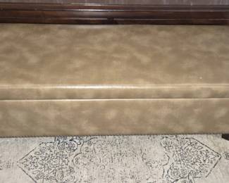 Faux Leather Storage Bench