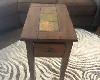2 Slate Inlay Side Tables