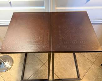 2 Decorative Metal Side Tables