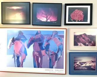 Jeff Gladfellow photography prints + Veloy Vigil framed poster