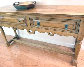 Entry table; lots of solid wood furniture pieces!