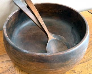 Wooden salad bowl