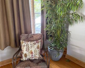 Vintage painted rattan chair