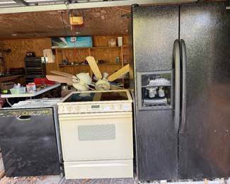 Dishwasher, range, fridge