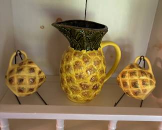 vintage pitcher and mugs