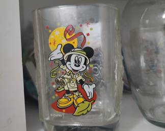 Set of three Disney collector glasses