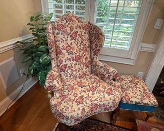 $150 Each Wing Back Chairs 46"x19.5"x 32