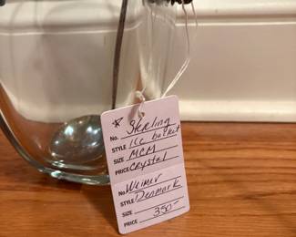 Weimer Denmark Sterling and Thick Crystal MCM Ice bucket $350