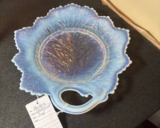 Fenton Opolescent leaf plate $15