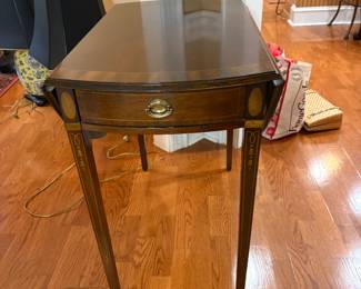 $150 each Side Tables Sold individually (we have 2) 38.5 Long with wings extended. 17" when folded 30" 27" Tall