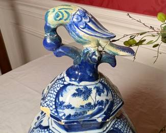 Delft 12" Ginger Jar chips $70