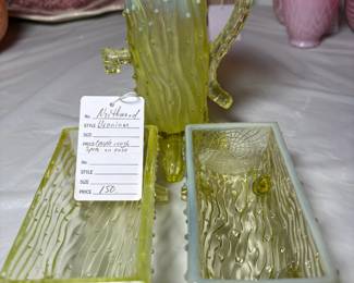 Northwood Uranium Glass. A couple rough spots on Vase $150