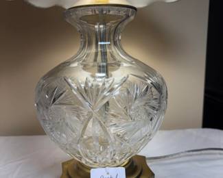 Crystal lamp and shade $40