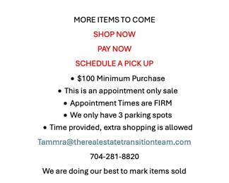 MORE ITEMS TO COME