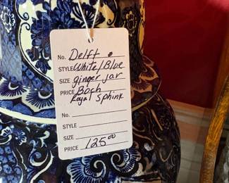 Large Delft Ginger Jar $125