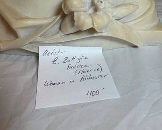 Florence Alabaster bust Large Firenze (Florence) $400 E. Battiglia