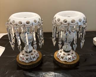 Victorian mantle Lusters Pair $250