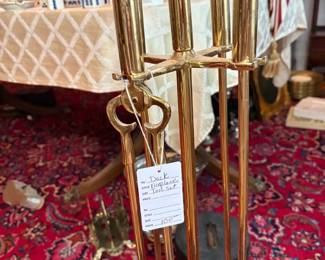 Brass duck fireplace Irons $100