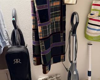 vintage crazy quilt, vacuums, steam mop