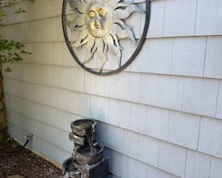 water fountain, sun decor