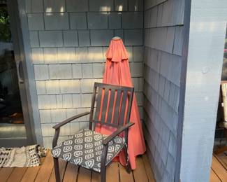 chair goes with patio table, umbrella
