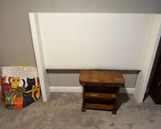 head board, small table
