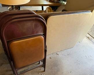 card table and chairs
