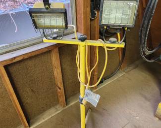 Dual Head Work Light on Tripod Stand