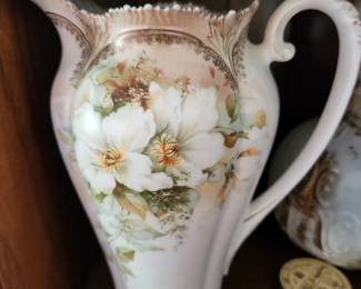 Antique Prussian Porcelain Chocolate Pot.