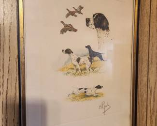 French/Russian Artist Boris Riab signed Print.