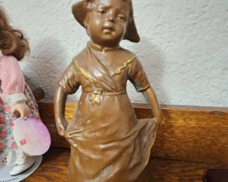 Vintage Farm Girl Figurine.
