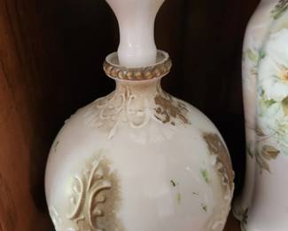 Antique Victorian Milk Glass Vanity Decanter