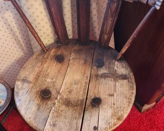 Two fun Handcrafted Plank Seat Chairs