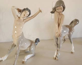 Centaur Boy and Centaur Girl - Vintage Lladro Figures by Fulgencio Garcia.