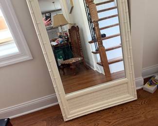 Vintage faux bamboo mirror