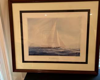 Signed Tim Thompson “The America’s Cup” Maritime Print