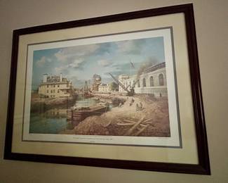 Signed Limited Edition Print – “The United States Naval Academy: A View from Spa Creek, 1905” by Robert Back