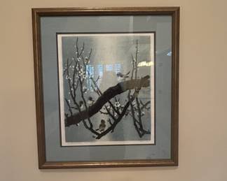 Framed Original Chinese Graphic Print by Wu Qiannian (1987)