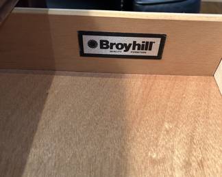 Broyhill wood dresser drawer with brand label