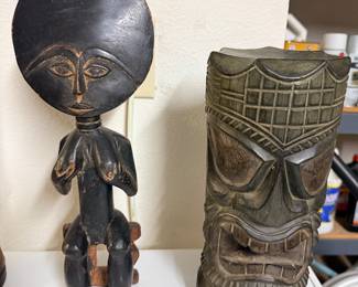 Authentic Ashanti Akua'ba Doll (left)