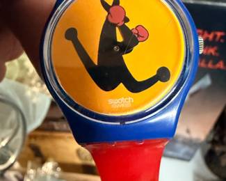 Vintage Swatch - Boxing by Eduardo Arroyo - Limited Edition 1996