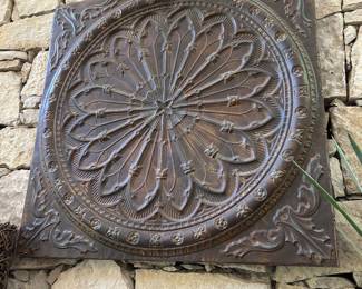 Very Large Metal Spanish Tile Wall Decor